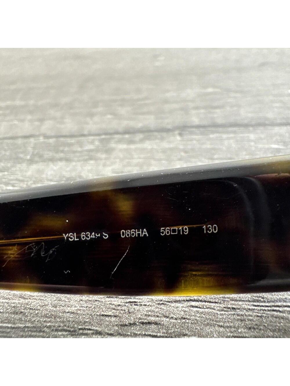 Yves Saint Laurent Sunglasses YSL 6349S 086HA Tortoise 56-19-130 FRAMES ONLY - Picture 4 of 6